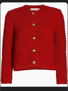 ba&sh red Gaspard Cardigan - size S, like new